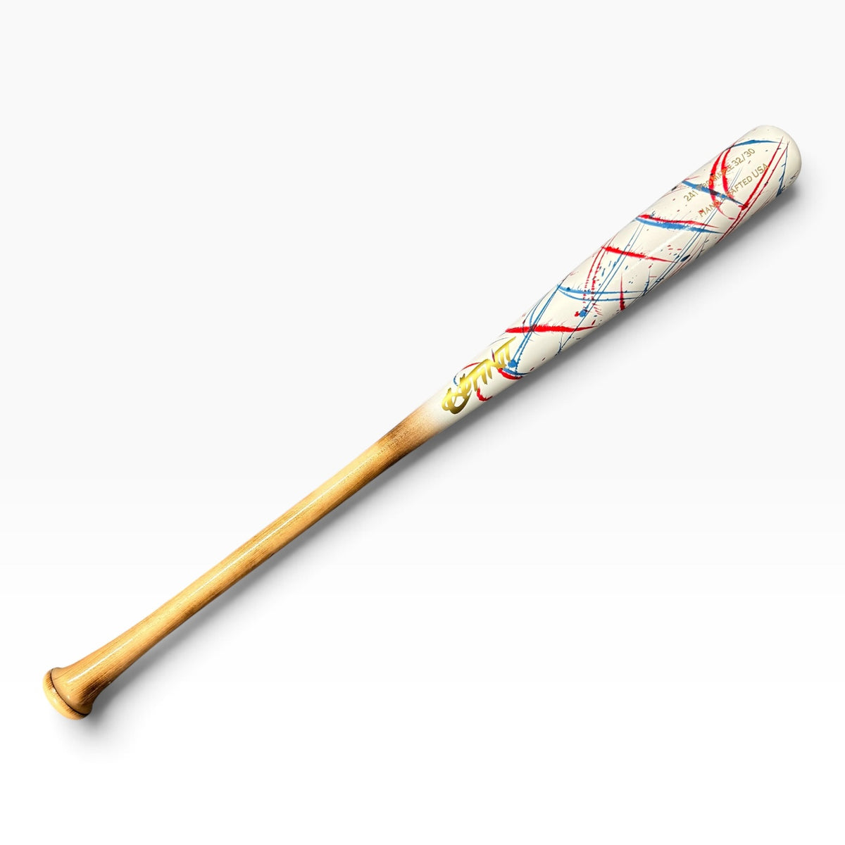 241 Pro Maple 32/30 — Red & Blue Splatter