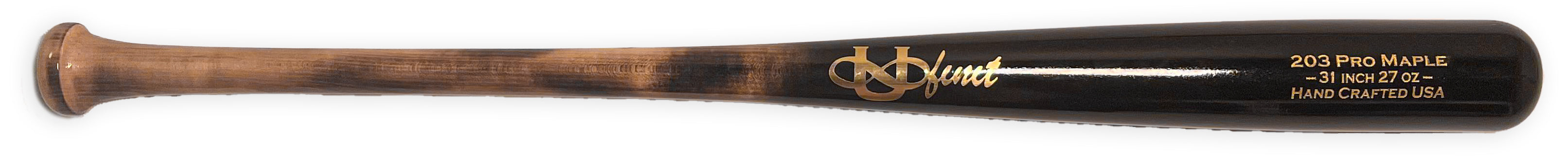 Youth Faded Flame Tempered & Black - Custom Wood Baseball Bats | Ufinit®