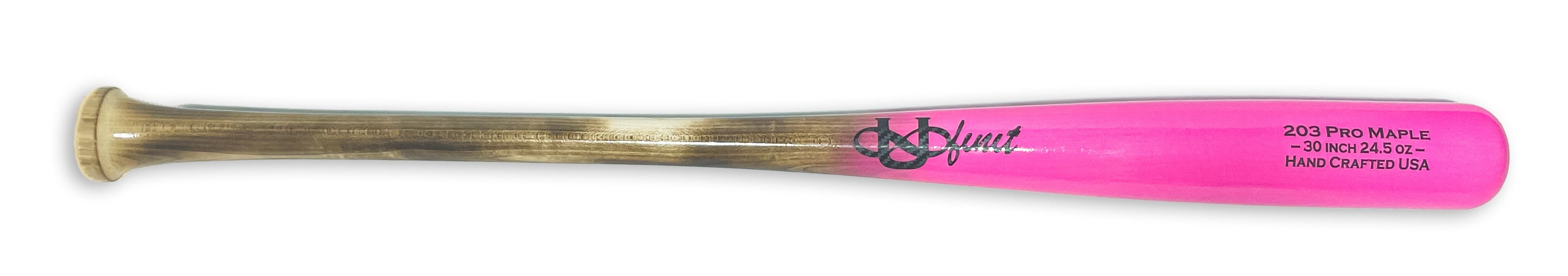 Youth Flame Tempered & Pink - Custom Wood Baseball Bats | Ufinit®