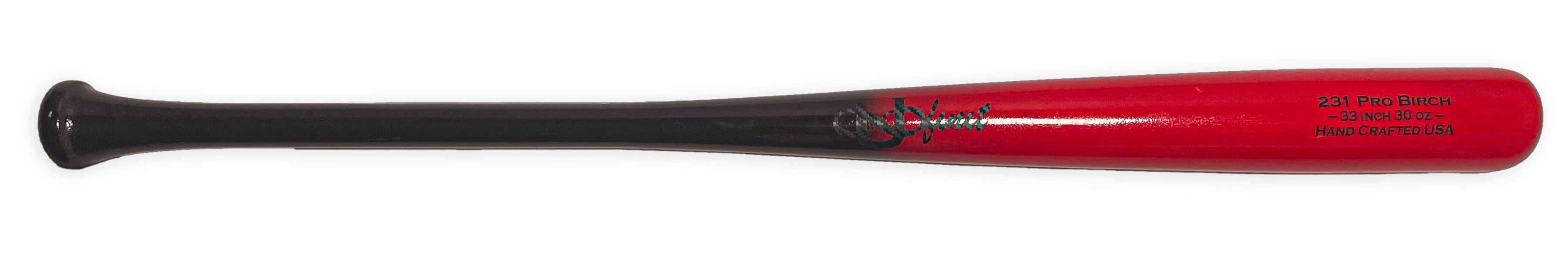 Youth Faded Black & Red - Custom Wood Baseball Bats | Ufinit®